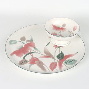 MIKASA Silk Flowers Crudite Chip Dip Appetizer Tray F3003
